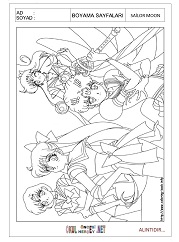 Sailor Moon boyama sayfaları